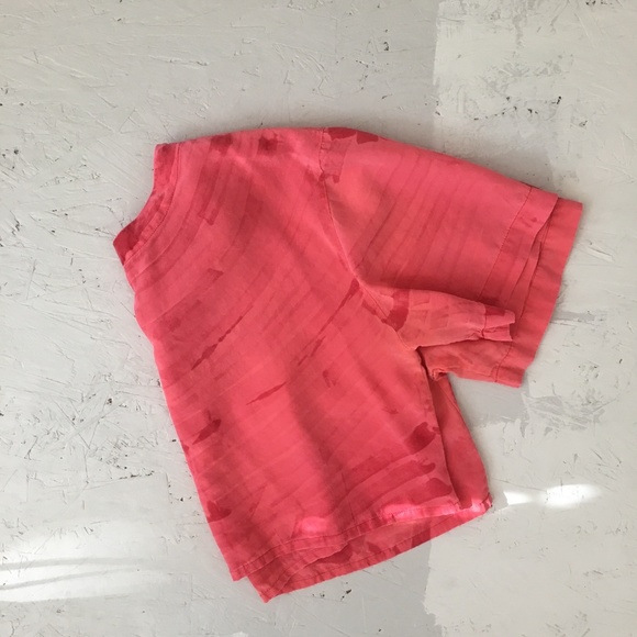 SOLD Hand Painted Silk Boxy Crop Top - Picture 3 of 7